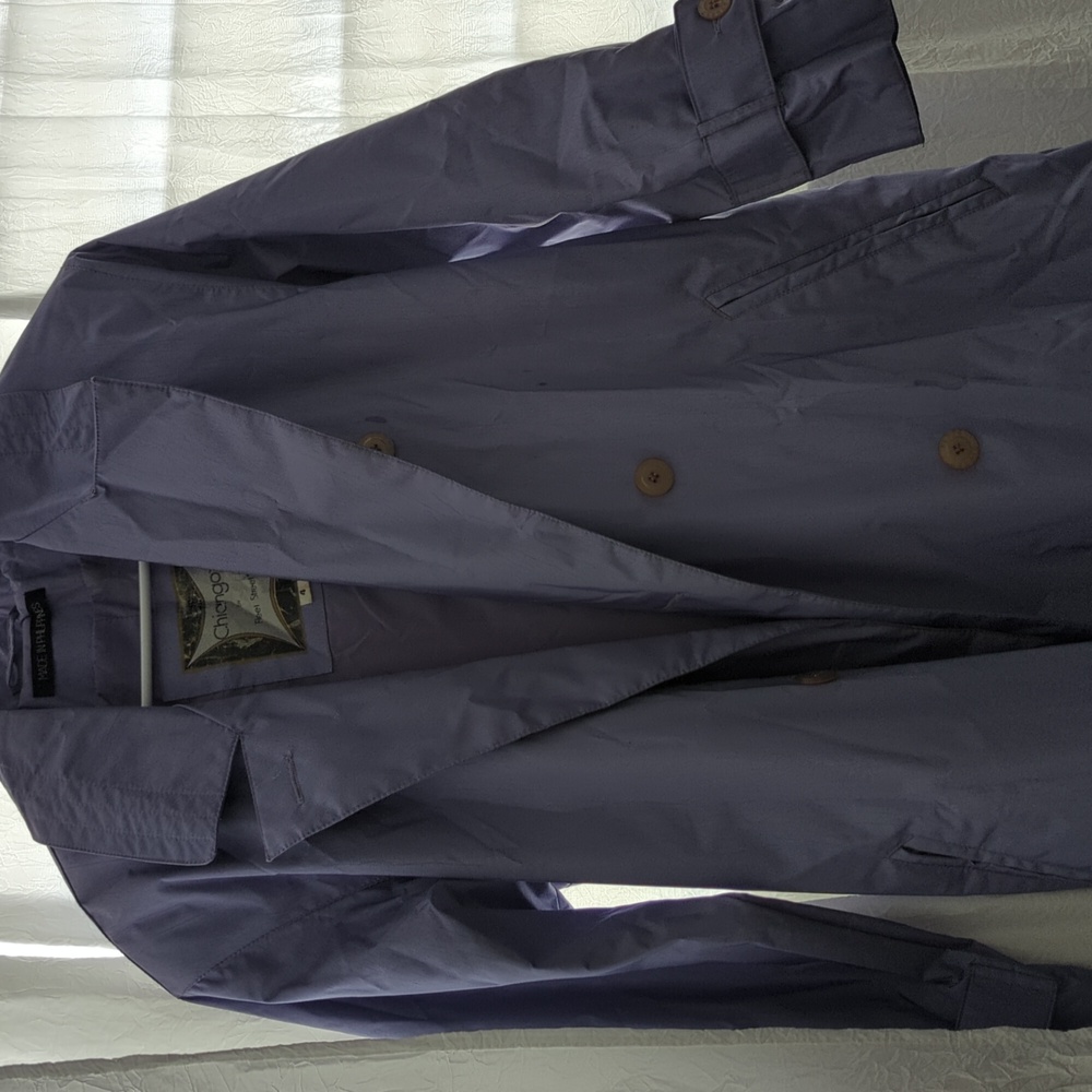 Vintage purple metallic trenchcoat
